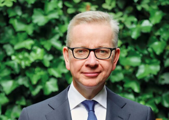 Michael Gove, Department for Levelling Up, Housing, and Communities, c Department for Levelling Up, Housing, and Commmuniteis via CC BY . bit.ly SLASH GCfAZ